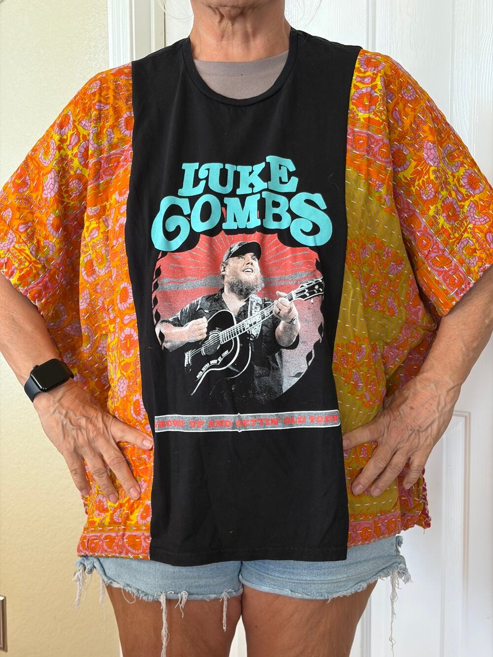 Luke Combs Upcycled Kantha Tunic Top Shirt OS Handmade Boho